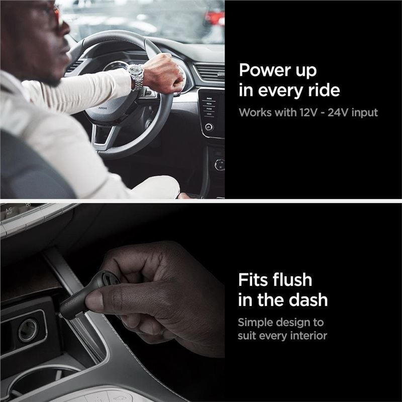 Spigen Car Charger F31QC USB-C PD 3.0 QC Total 48W