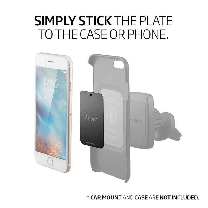 Spigen Kuel MP-4P kovové platničky na držiak do auta, čierne