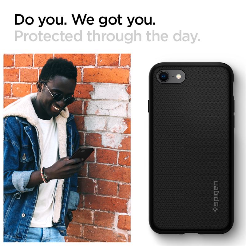 Spigen Liquid Air, black - iPhone SE (2022/2020)/8/7