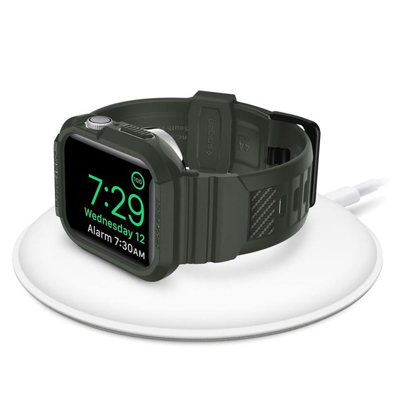 Spigen Rugged Armor Pro, green - Apple Watch 45mm/44mm