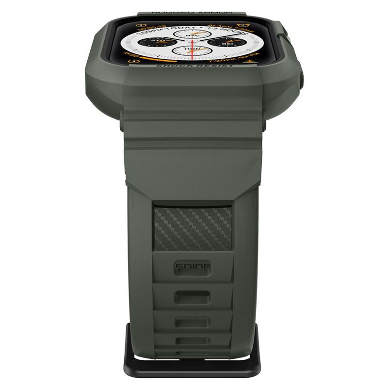 Spigen Rugged Armor Pro, green - Apple Watch 45mm/44mm