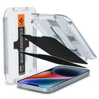 Spigen Glass tR EZ Fit Sensor Open Privacy 2 Pack - iPhone 16e/14/13/13 Pro