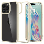 Spigen Crystal Hybrid, mute beige - iPhone 15 Pro Max