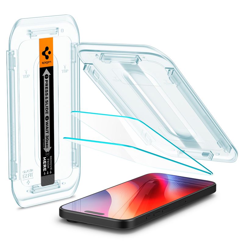 Spigen Glass tR EZ Fit 2 Pack - iPhone 18 Pro/17 Pro/16 Pro/17