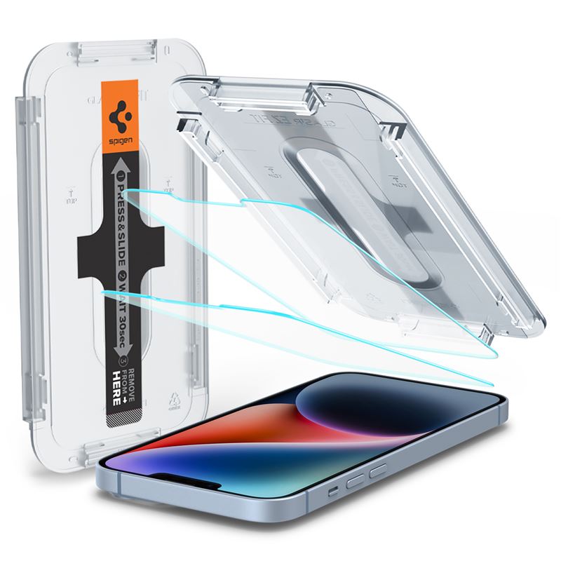 Spigen Glass tR EZ Fit HD 1 Pack open sensor - iPhone 16e/14/13/13 Pro