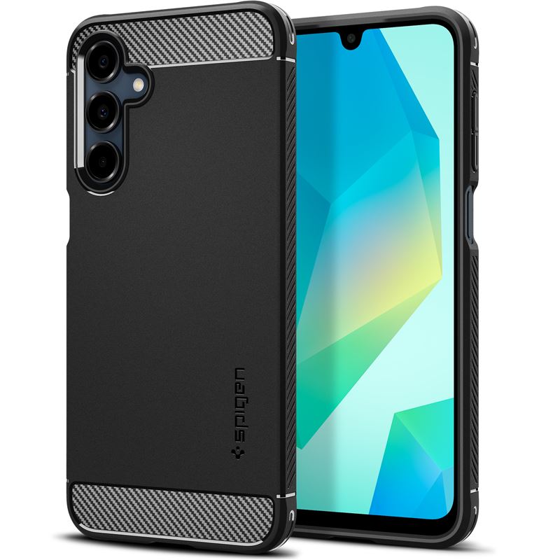 Spigen Rugged Armor, matná čierna – Samsung Galaxy A16/A16 5G