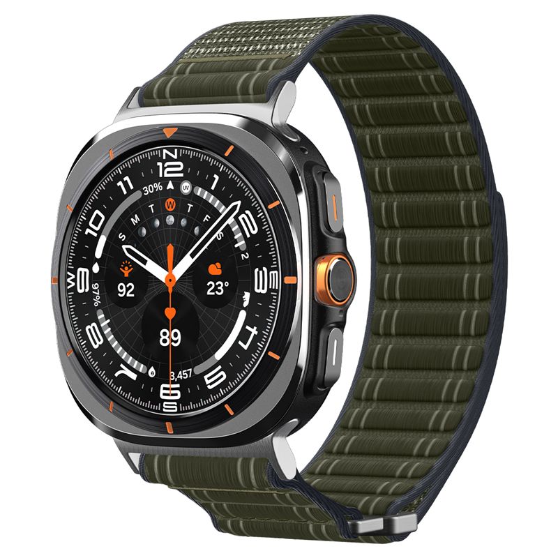 Spigen Fabric Band (hook-and-loop), green - Samsung Galaxy Watch Ultra 2/Ultra 47mm