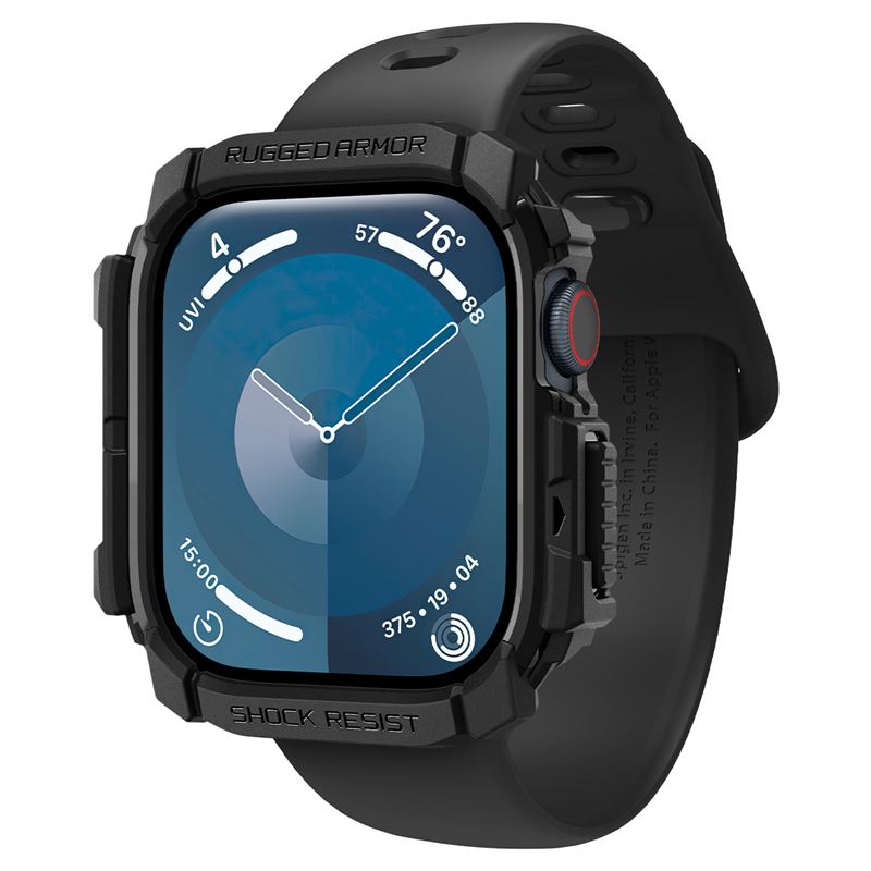 Spigen Rugged Armor, matte black - Apple Watch 11/10 42mm