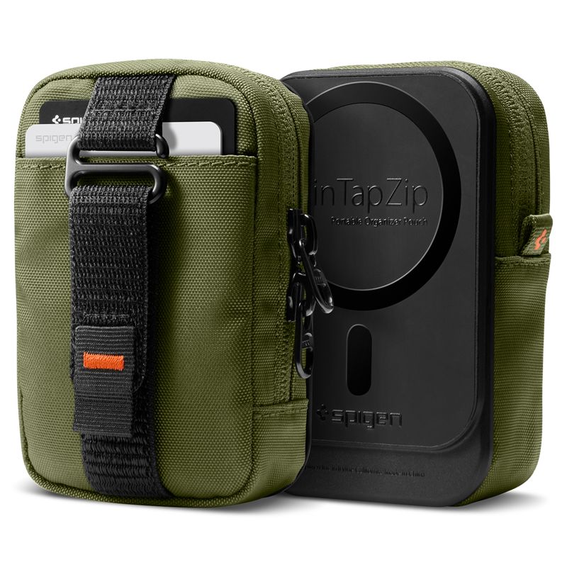 Spigen Portable Organizer Pouch TintapZip MagSafe, olive green
