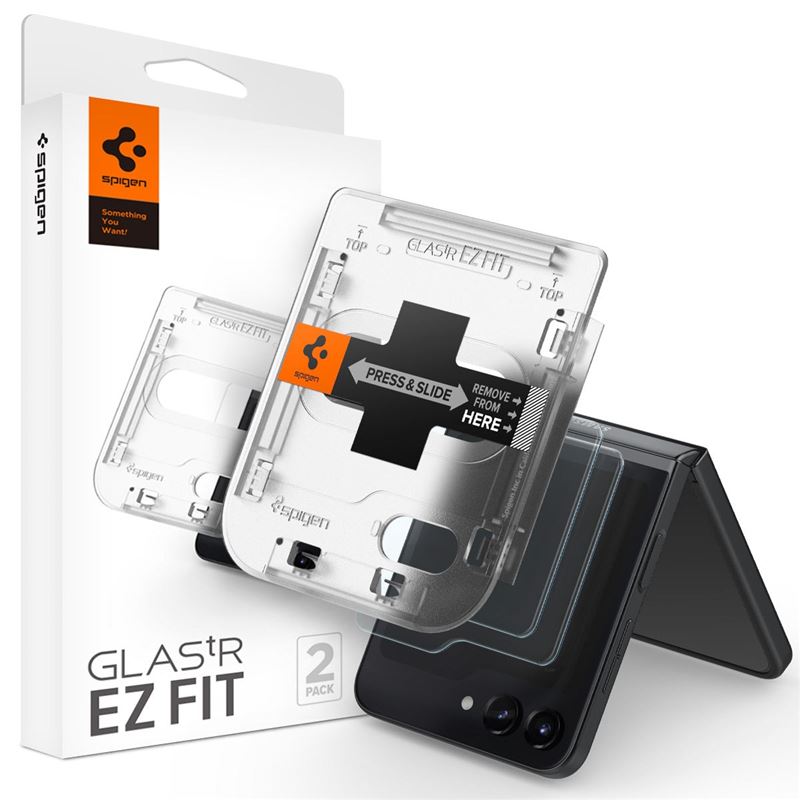 Spigen Glass tR EZ Fit Cover 2 Pack - Samsung Galaxy Z Flip5