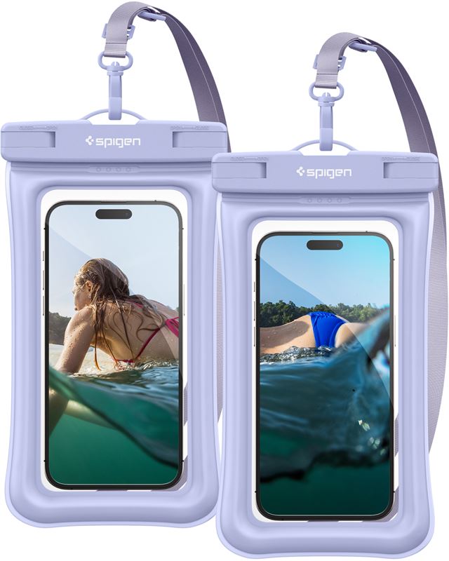 Spigen Aqua Shield Waterproof Floating Case A610 2 Pack, aqua blue