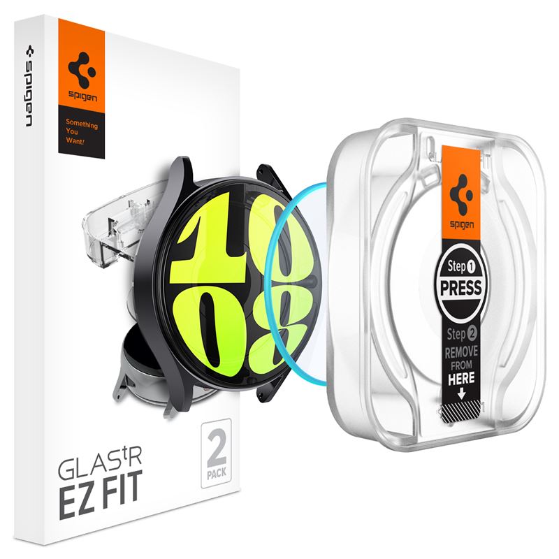 Spigen Glass tR EZ Fit 2 Pack  - Samsung Galaxy Watch7 (40mm)
