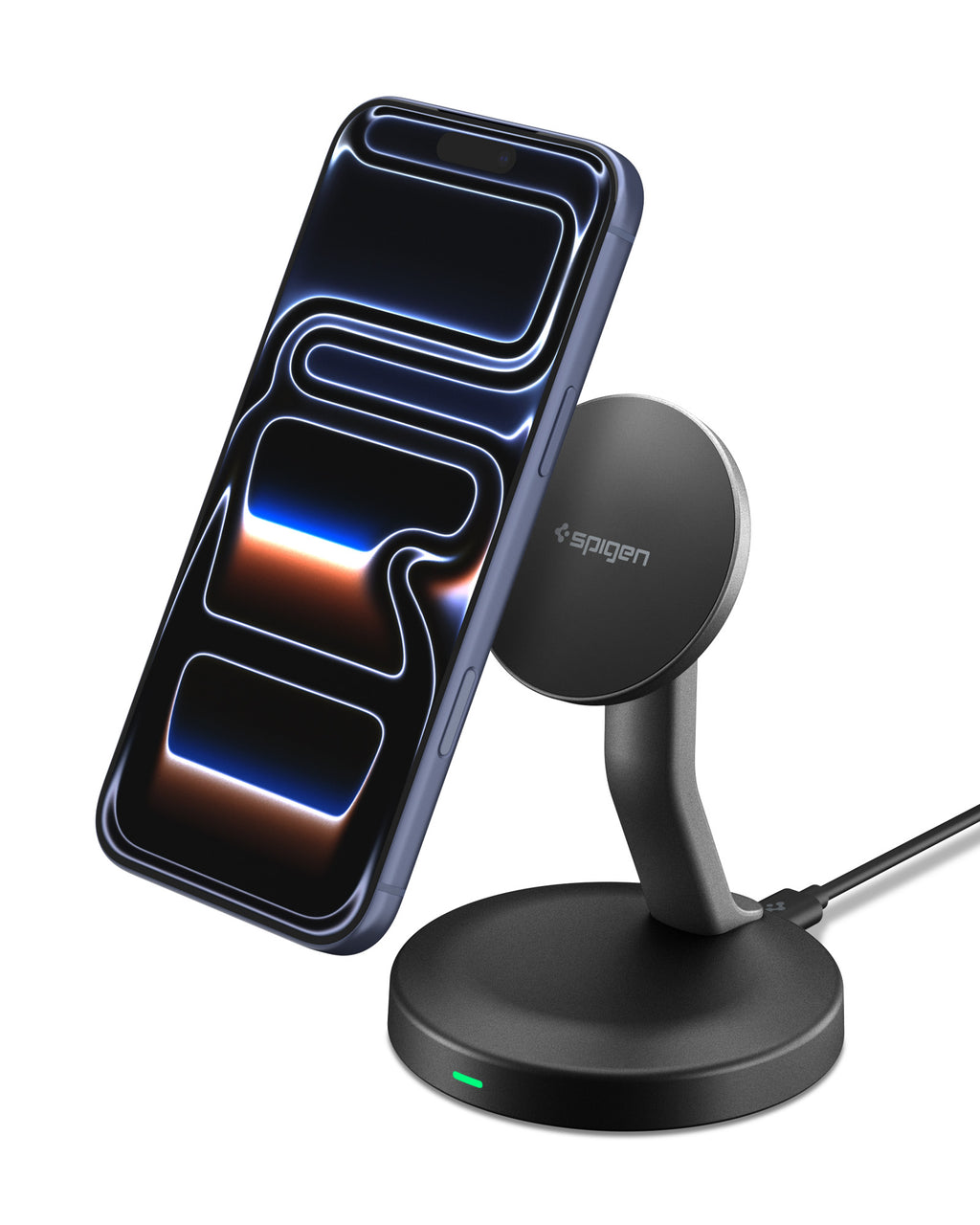Spigen Essential MagSafe bezdrôtová nabíjačka 15W EF151MS, čierna