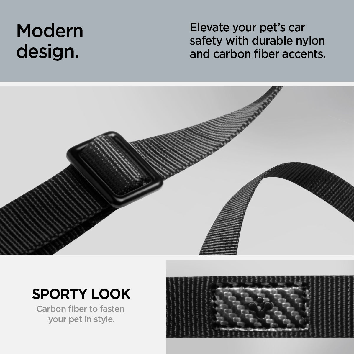 Spigen Universal Car Seat Belt Holder For Pet PS100, black