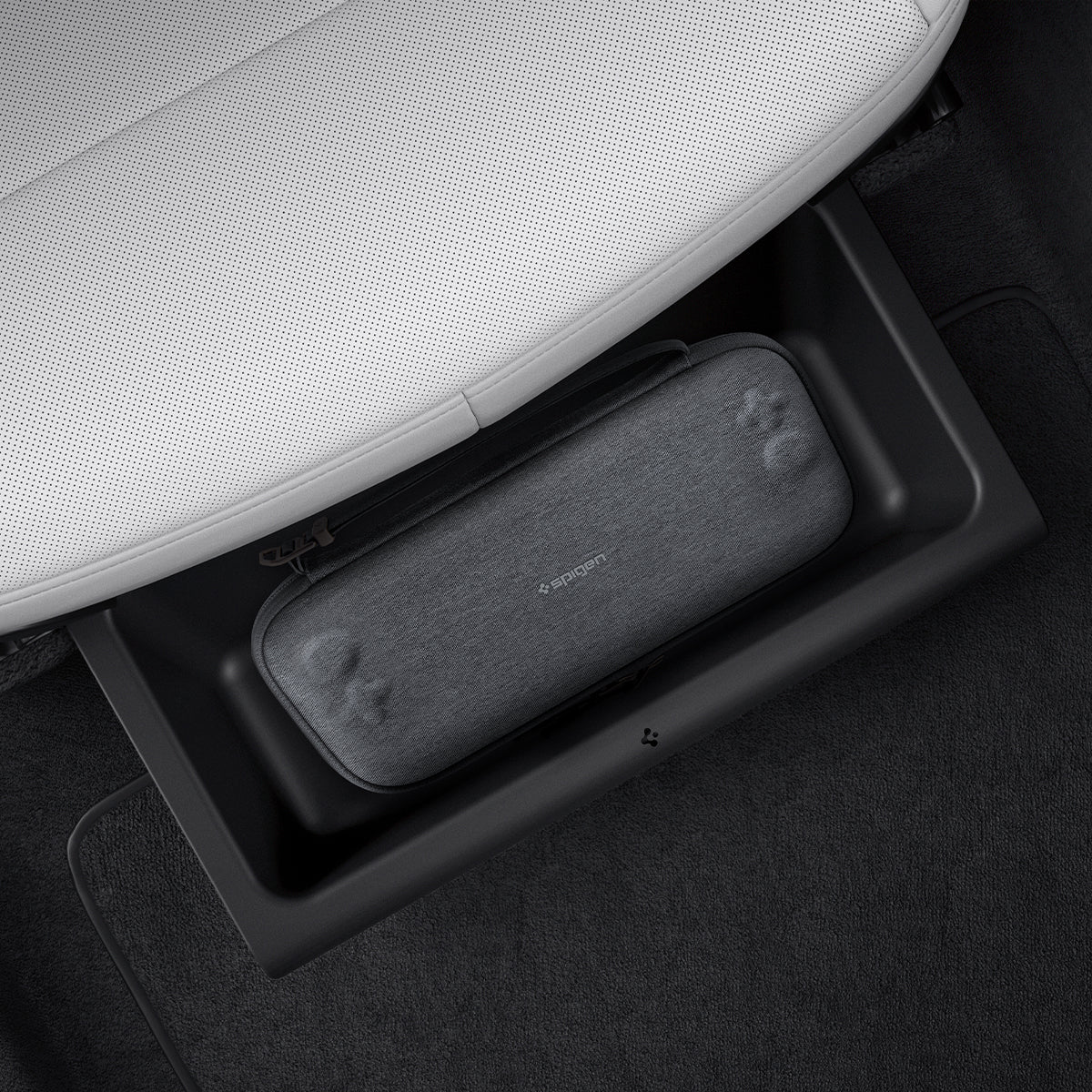Spigen Tesla Underseat Storage Organizer 2 Pack, black - Tesla Model Y (Juniper)