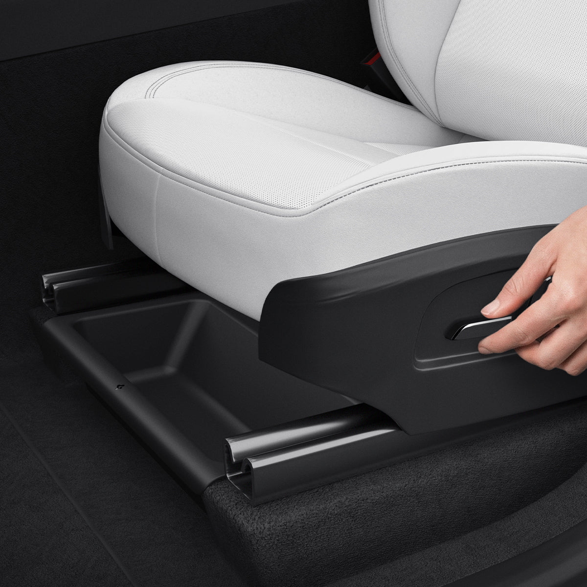 Spigen Tesla Underseat Storage Organizer 2 Pack, black - Tesla Model Y (Juniper)