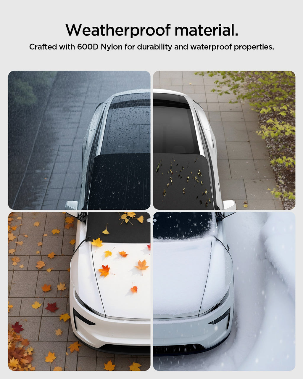 Spigen Tesla Predná krycia plachta na čelné sklo, čierna – Tesla Model 3/3 (2024)/Y/Y (Juniper)