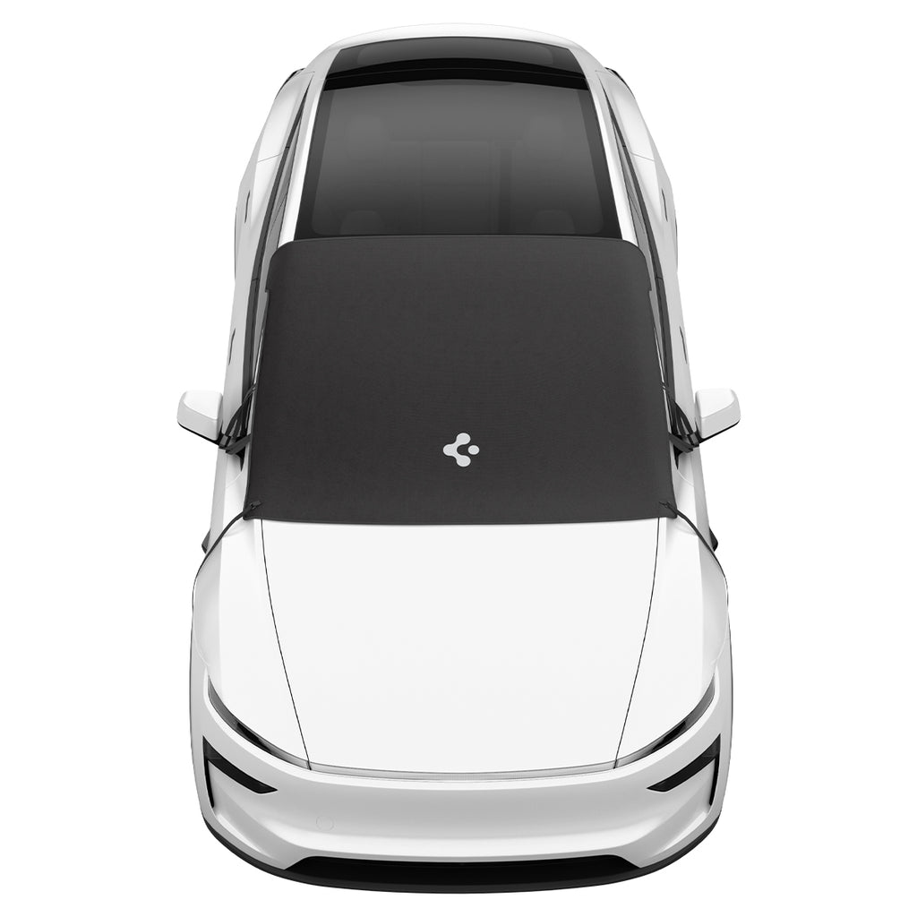 Spigen Tesla Predná krycia plachta na čelné sklo, čierna – Tesla Model 3/3 (2024)/Y/Y (Juniper)