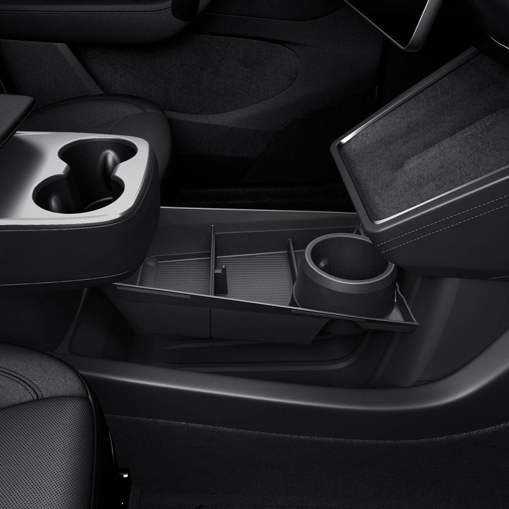 Spigen Tesla Lower Center Console Organizer, čierny - Tesla Model Y (Štandard)