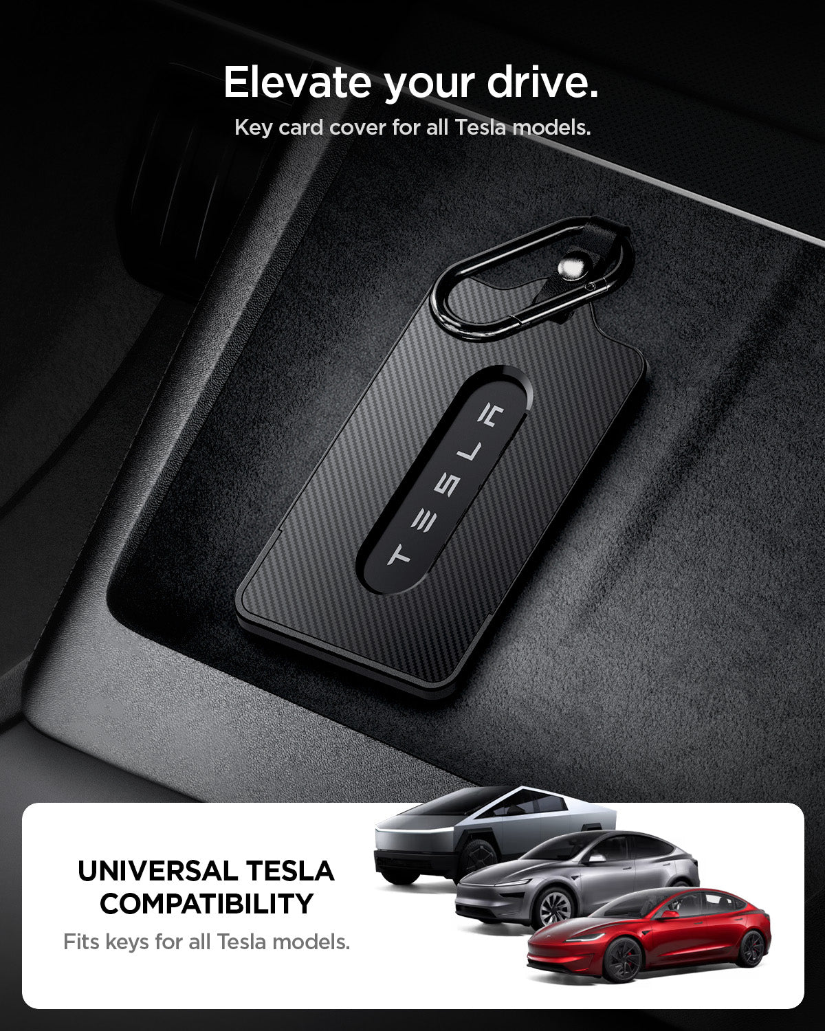 Spigen Tesla Card Holder 1 Pack, black - Tesla Key Card