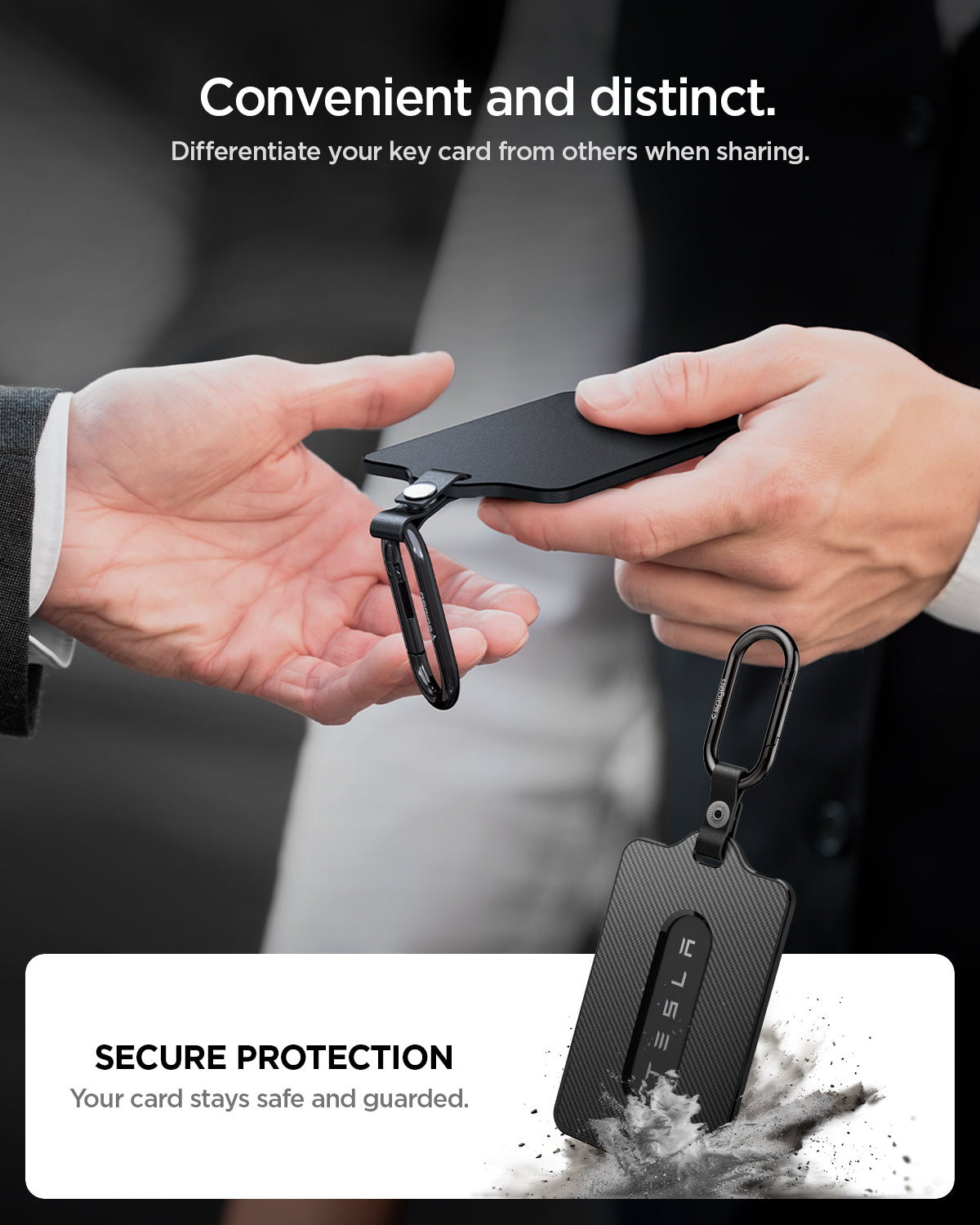 Spigen Tesla Card Holder 1 Pack, black - Tesla Key Card