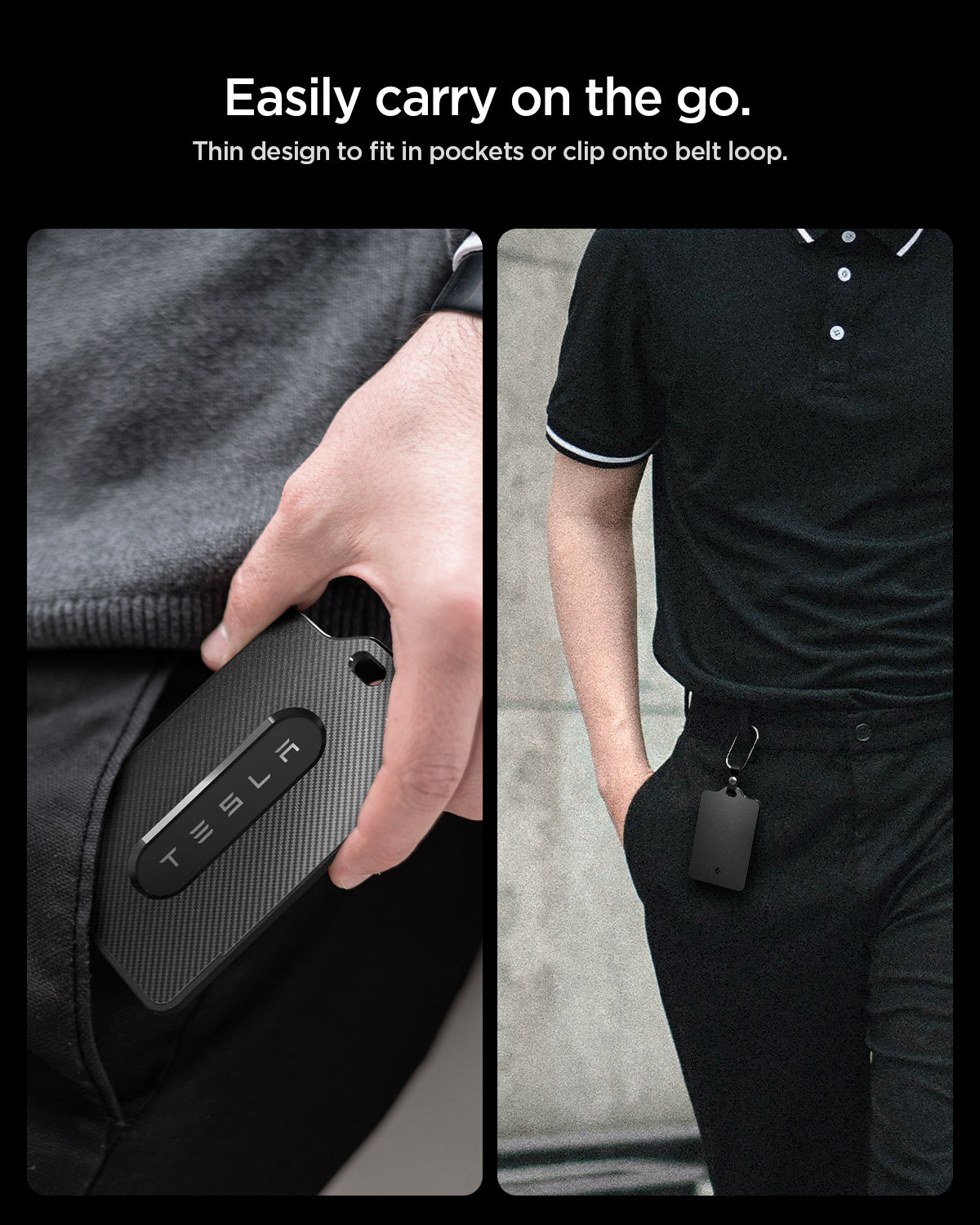 Spigen Tesla Card Holder 1 Pack, black - Tesla Key Card