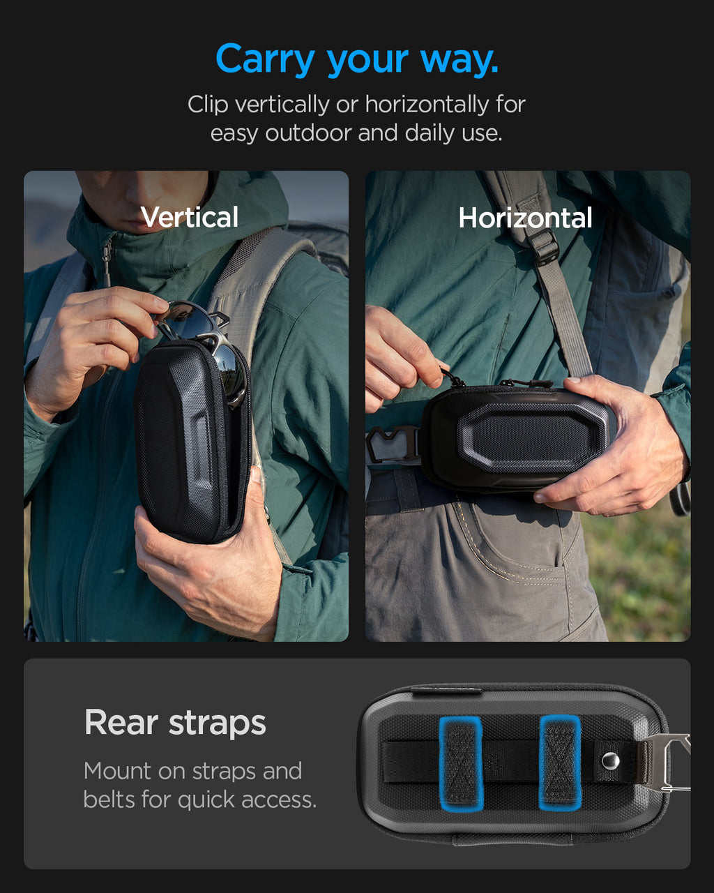 Spigen Lock Fit Sunglasses Case, black