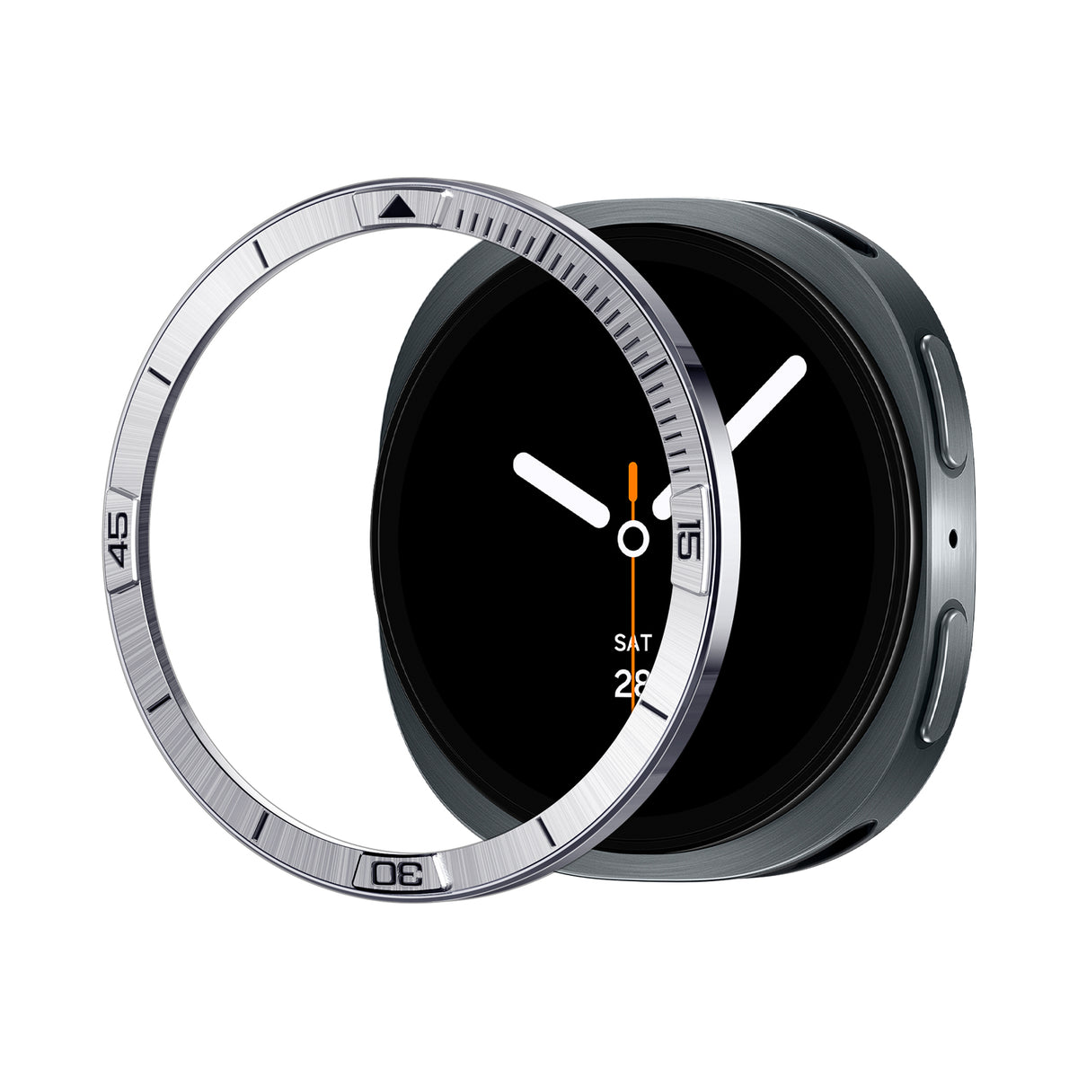 Spigen Bezel Tune (Pilot), silver - Samsung Galaxy Watch 9/8 44mm