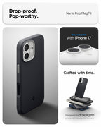 Spigen Nano Pop MagSafe, black sesame - iPhone 17