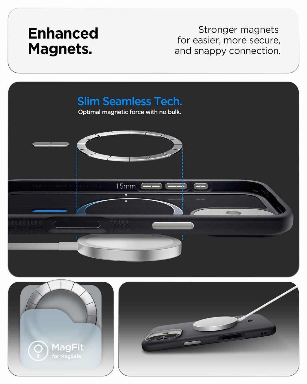 Spigen Nano Pop MagSafe, black sesame - iPhone 17