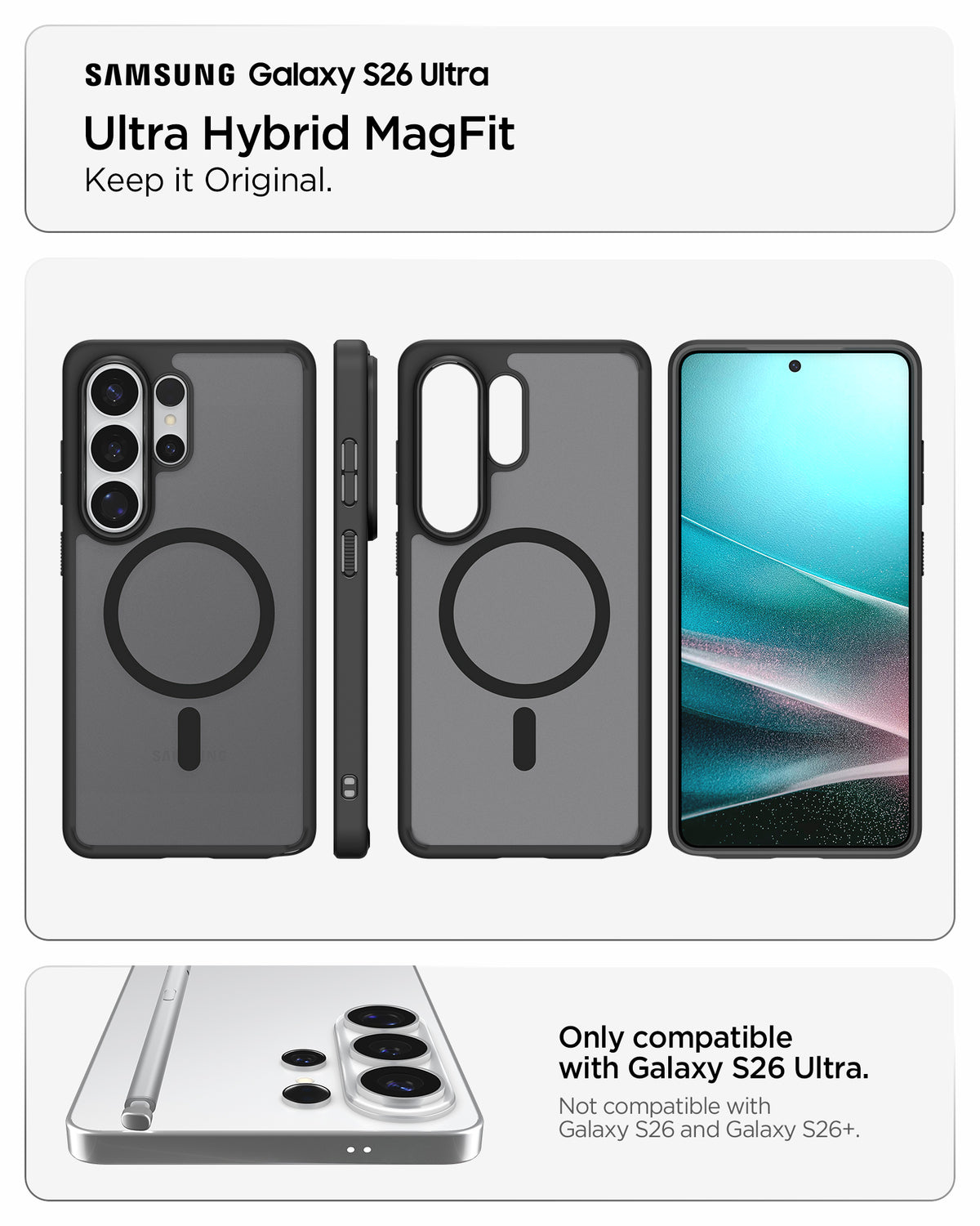 Spigen Ultra Hybrid MagSafe, frost black - Samsung Galaxy S26 Ultra