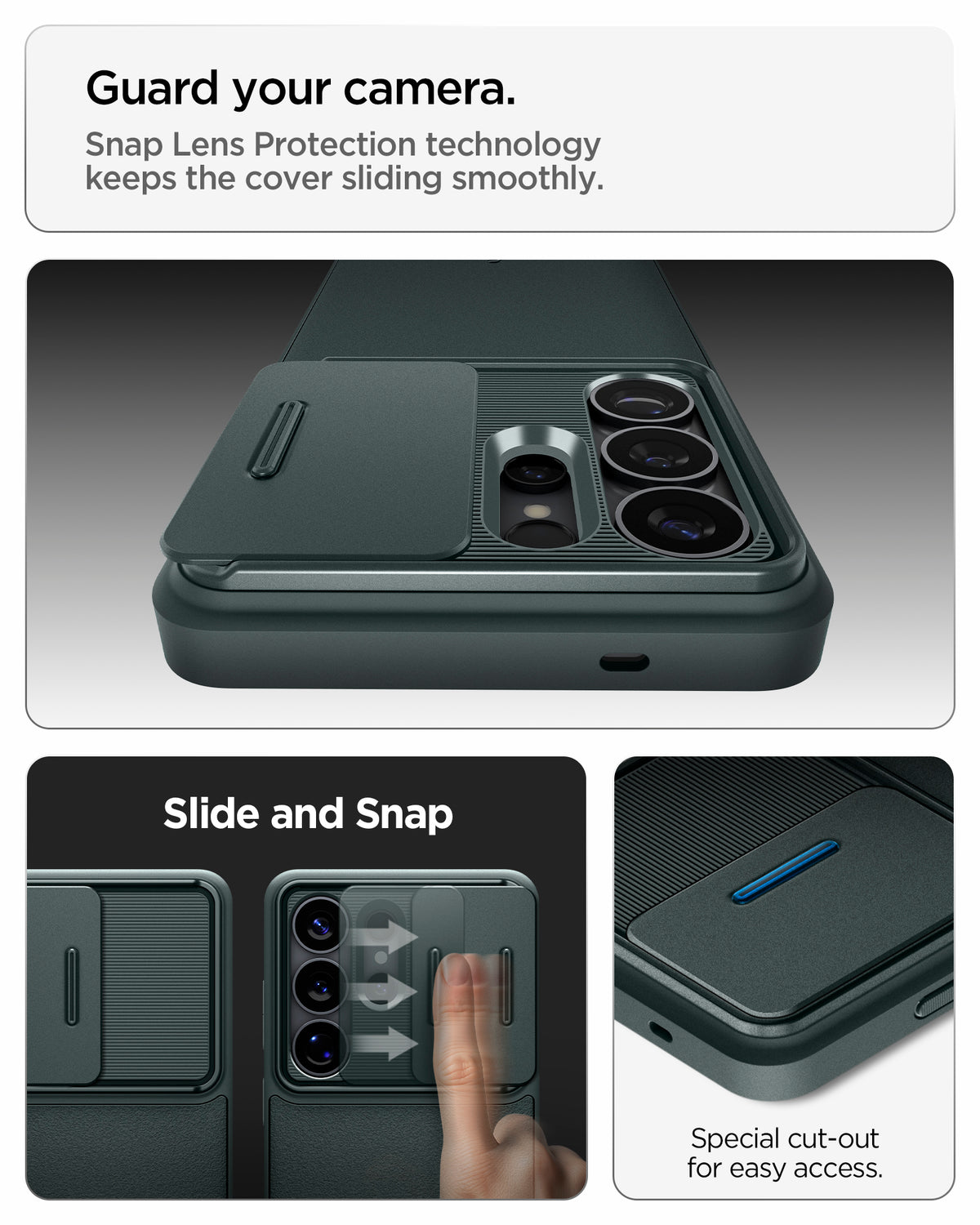 Spigen Optik Armor, abyss green - Samsung Galaxy S26 Ultra