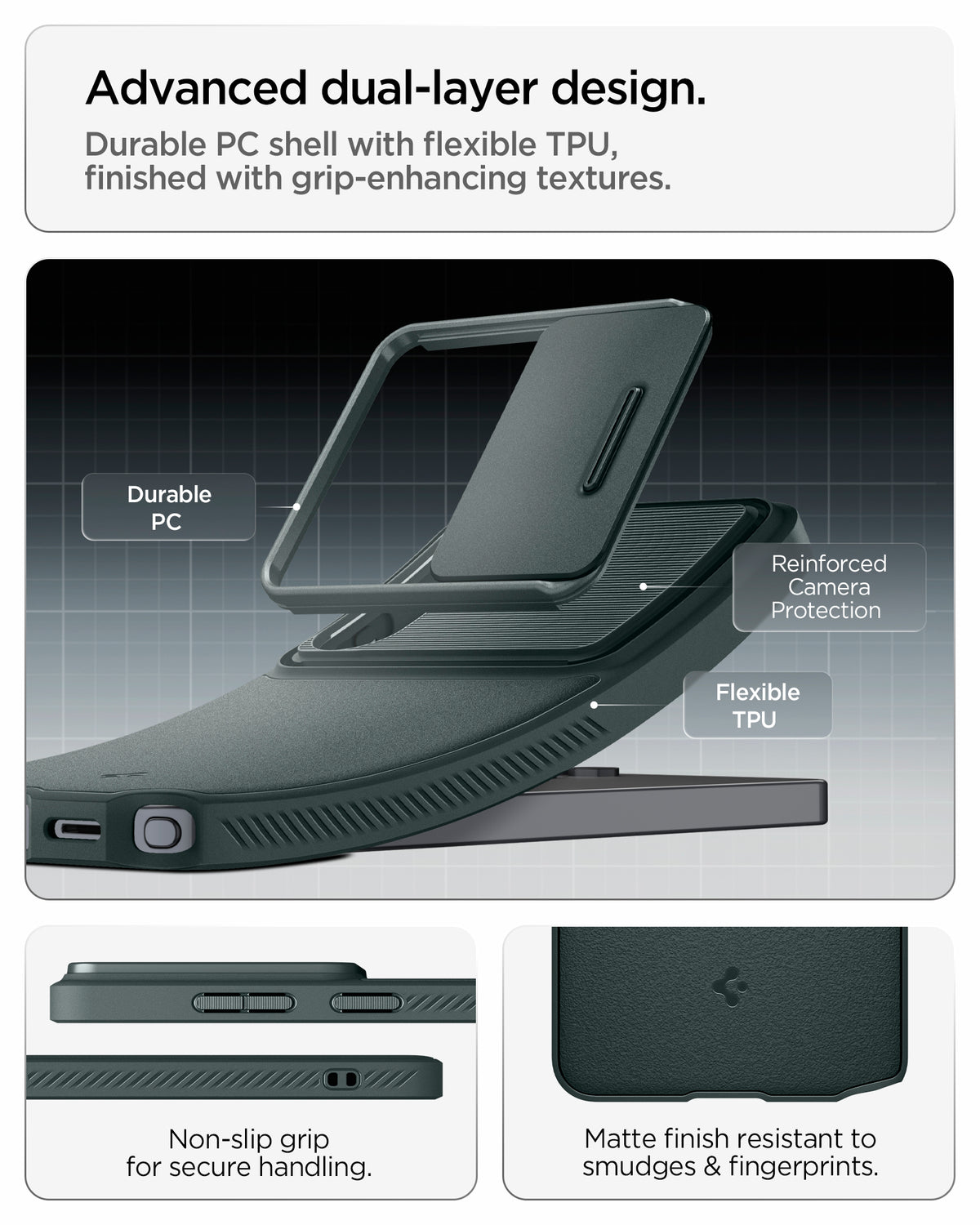 Spigen Optik Armor, abyss green - Samsung Galaxy S26 Ultra