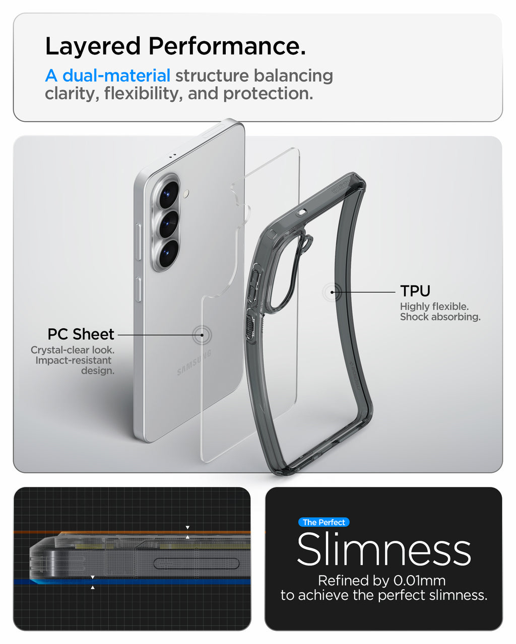 Spigen Ultra Hybrid, space crystal - Samsung Galaxy S26+