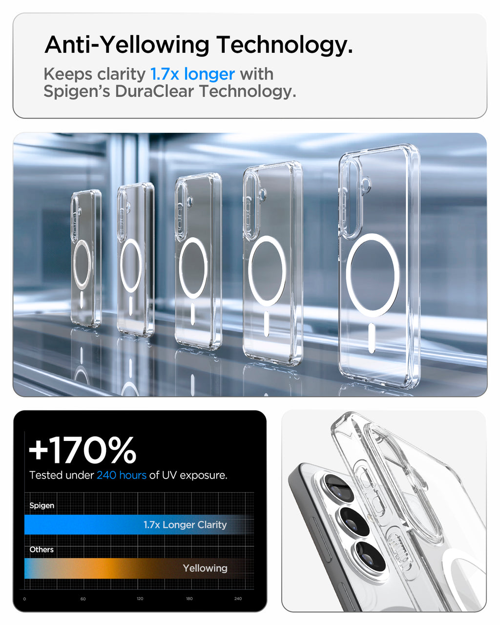 Spigen Ultra Hybrid MagSafe, clear white - Samsung Galaxy S26