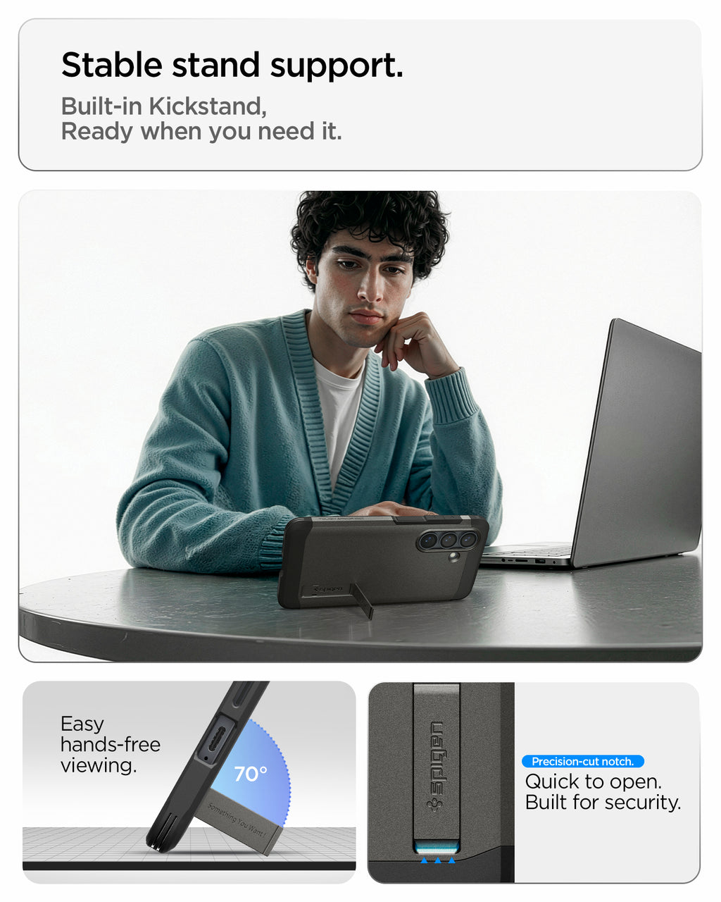 Spigen Tough Armor MagSafe, gunmetal - Samsung Galaxy S26