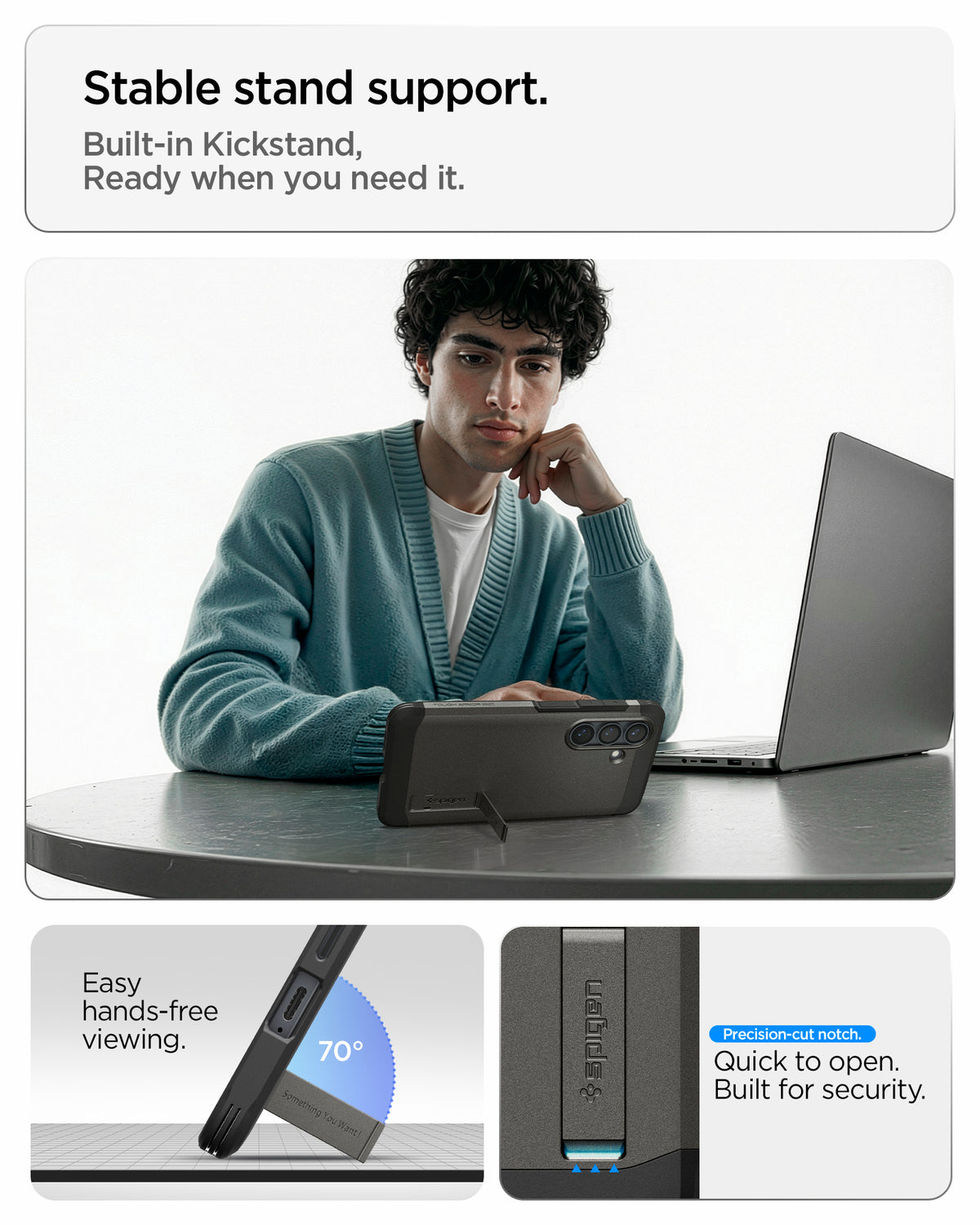 Spigen Tough Armor MagSafe, gunmetal - Samsung Galaxy S26