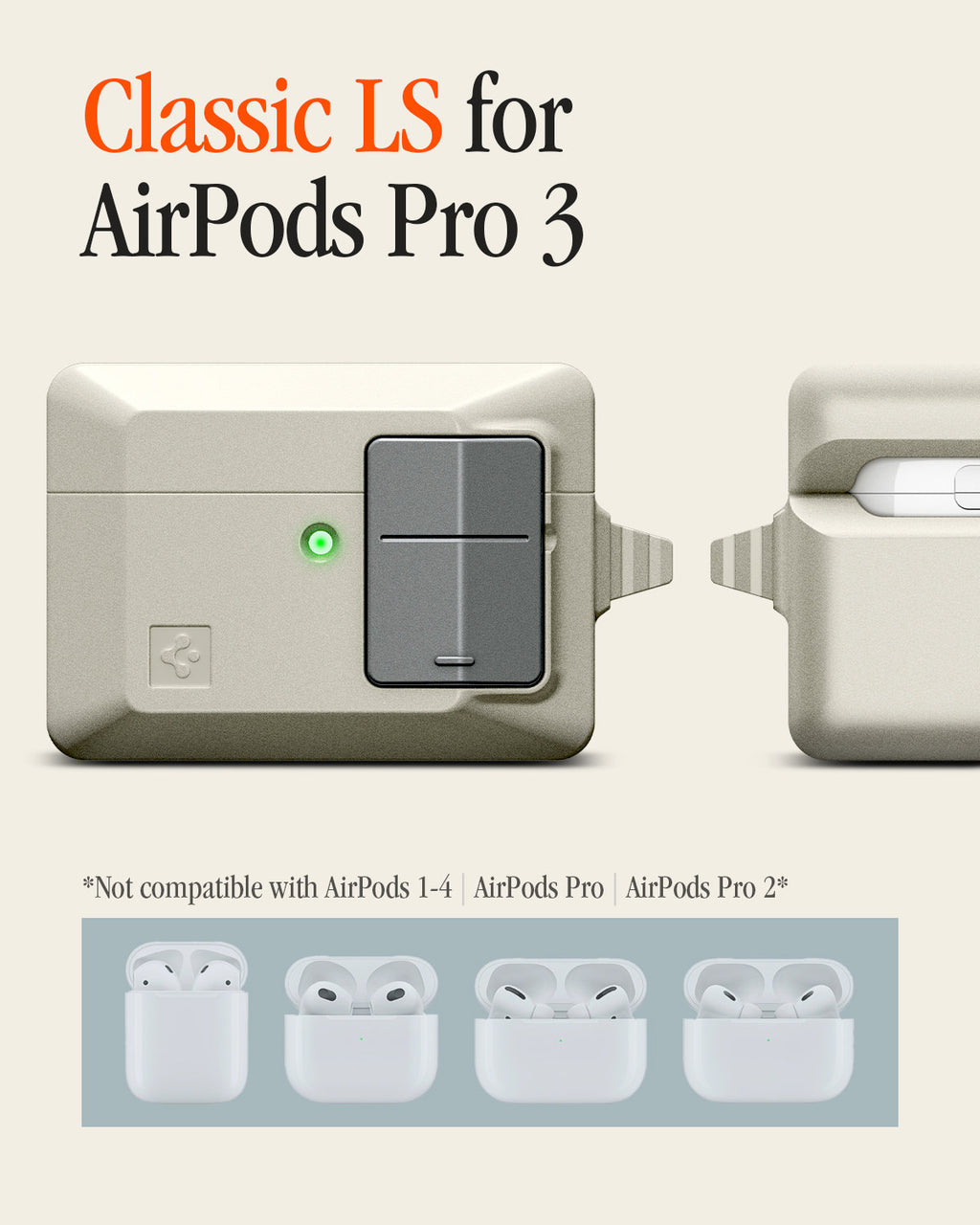 Spigen Classic LS, stone - AirPods Pro 3