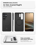 Spigen Air Skin Aramid MagSafe, čierny - Samsung Galaxy S26 Ultra