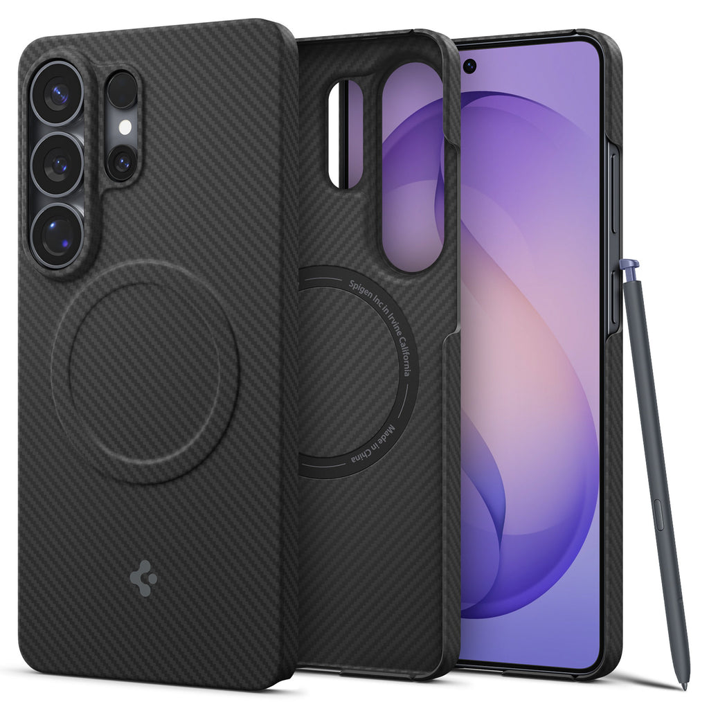 Spigen Air Skin Aramid MagSafe, čierny - Samsung Galaxy S26 Ultra