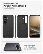 Spigen Air Skin Aramid MagSafe, čierny - Samsung Galaxy S26