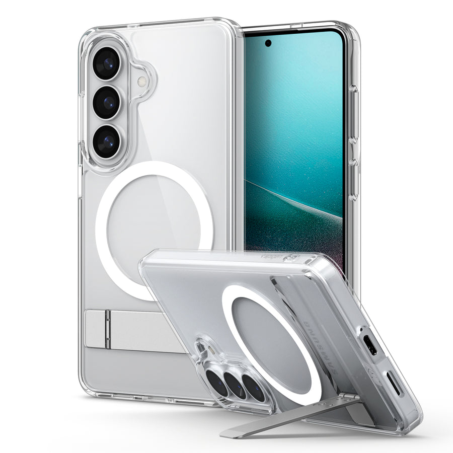 Hybrid construction from a solid back cover and a flexible frame