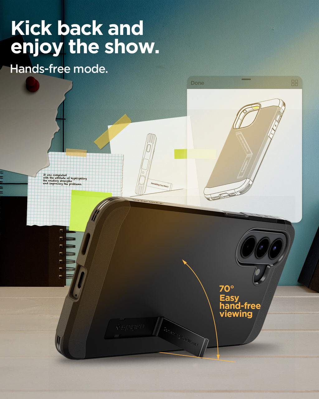 Spigen Tough Armor, čierny - Samsung Galaxy A57 5G