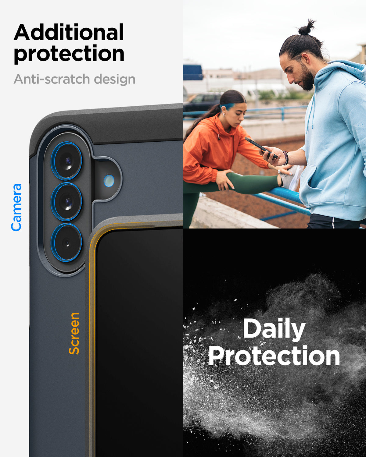 Spigen Tough Armor, metal slate – Samsung Galaxy A57 5G