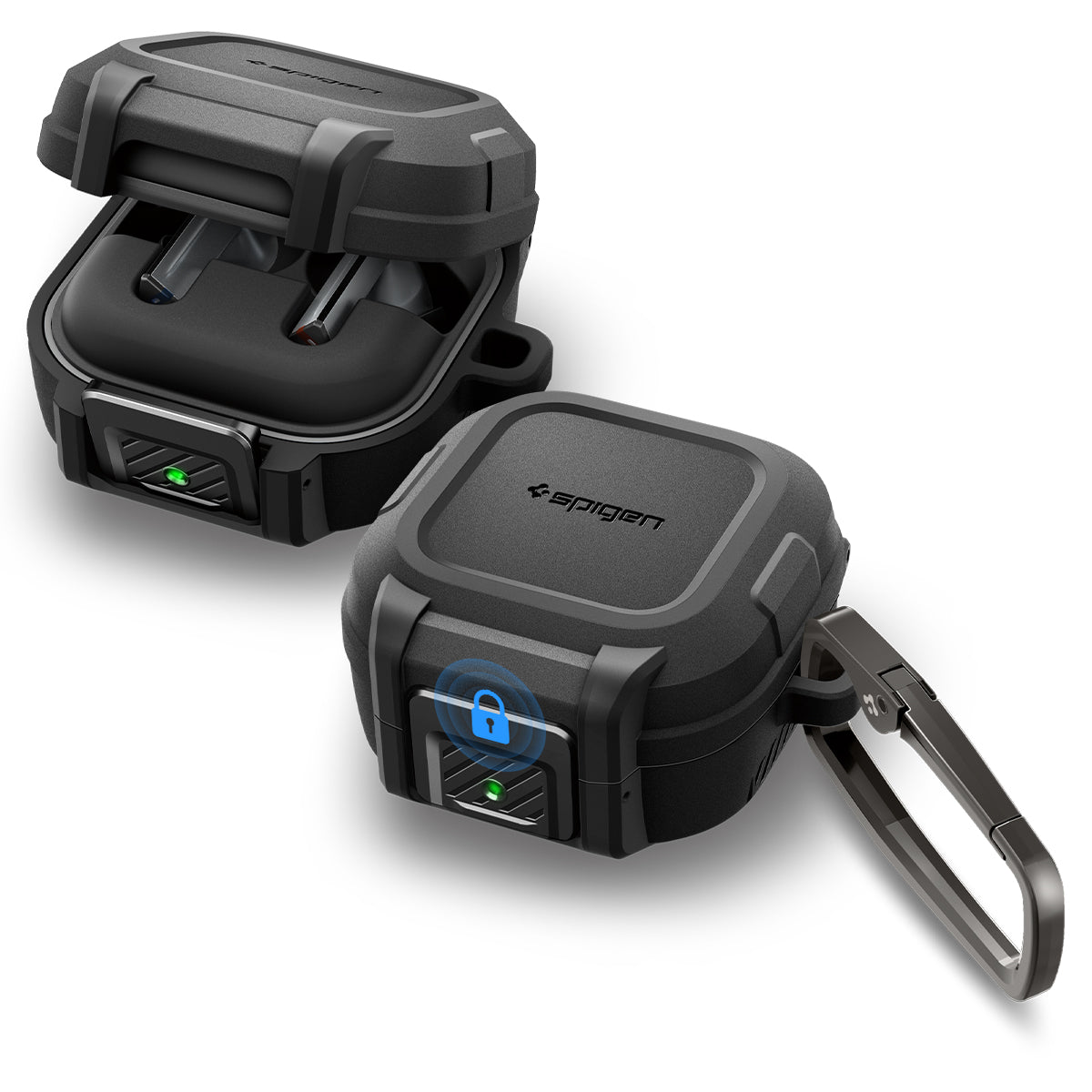 Spigen Lock Fit, matte black - Samsung Galaxy Buds 4 Pro/4