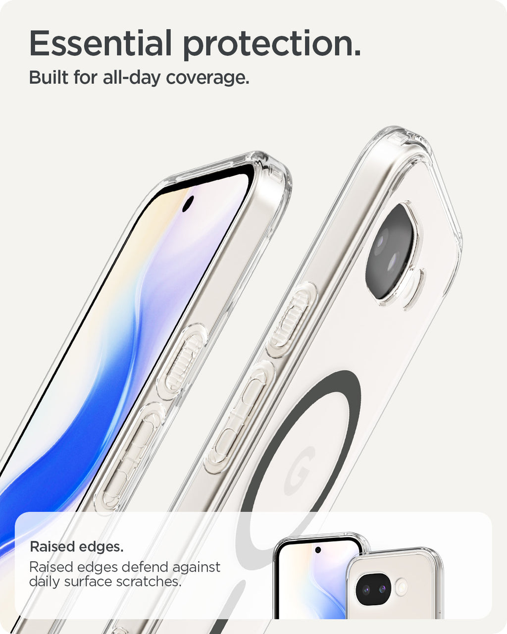 Spigen Ultra Hybrid MagSafe, clear graphite - Google Pixel 10a