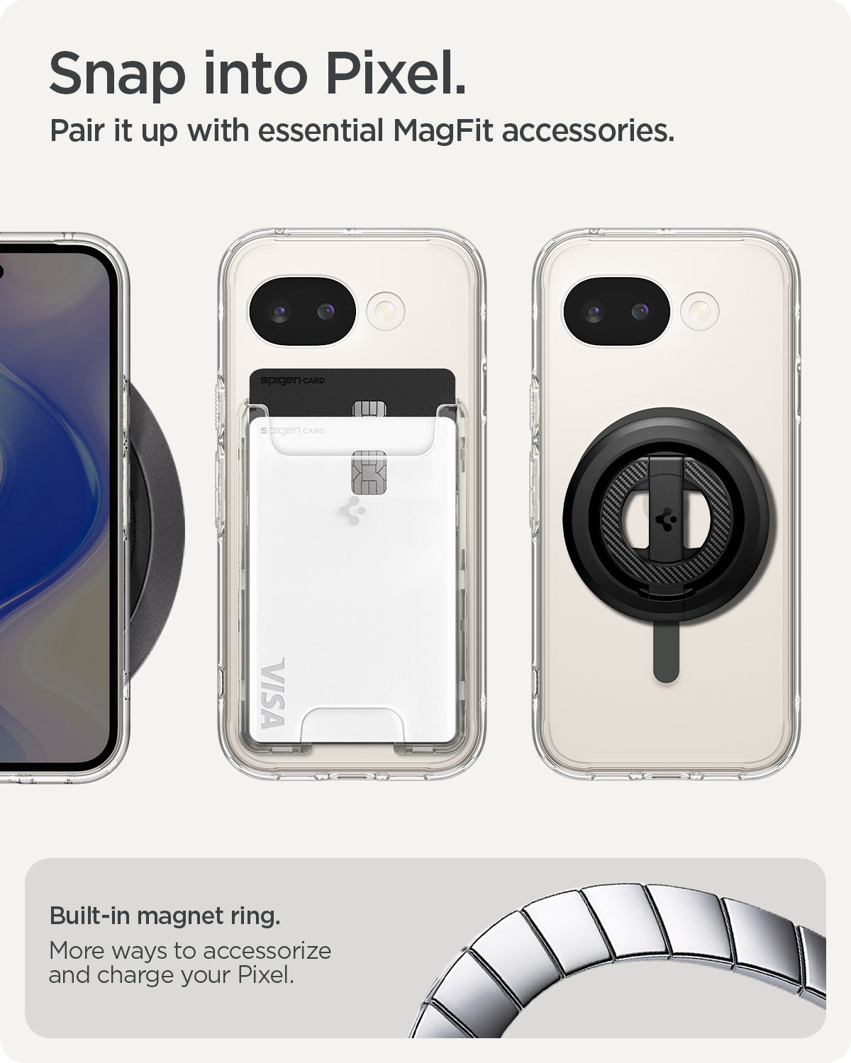 Spigen Ultra Hybrid MagSafe, clear graphite - Google Pixel 10a