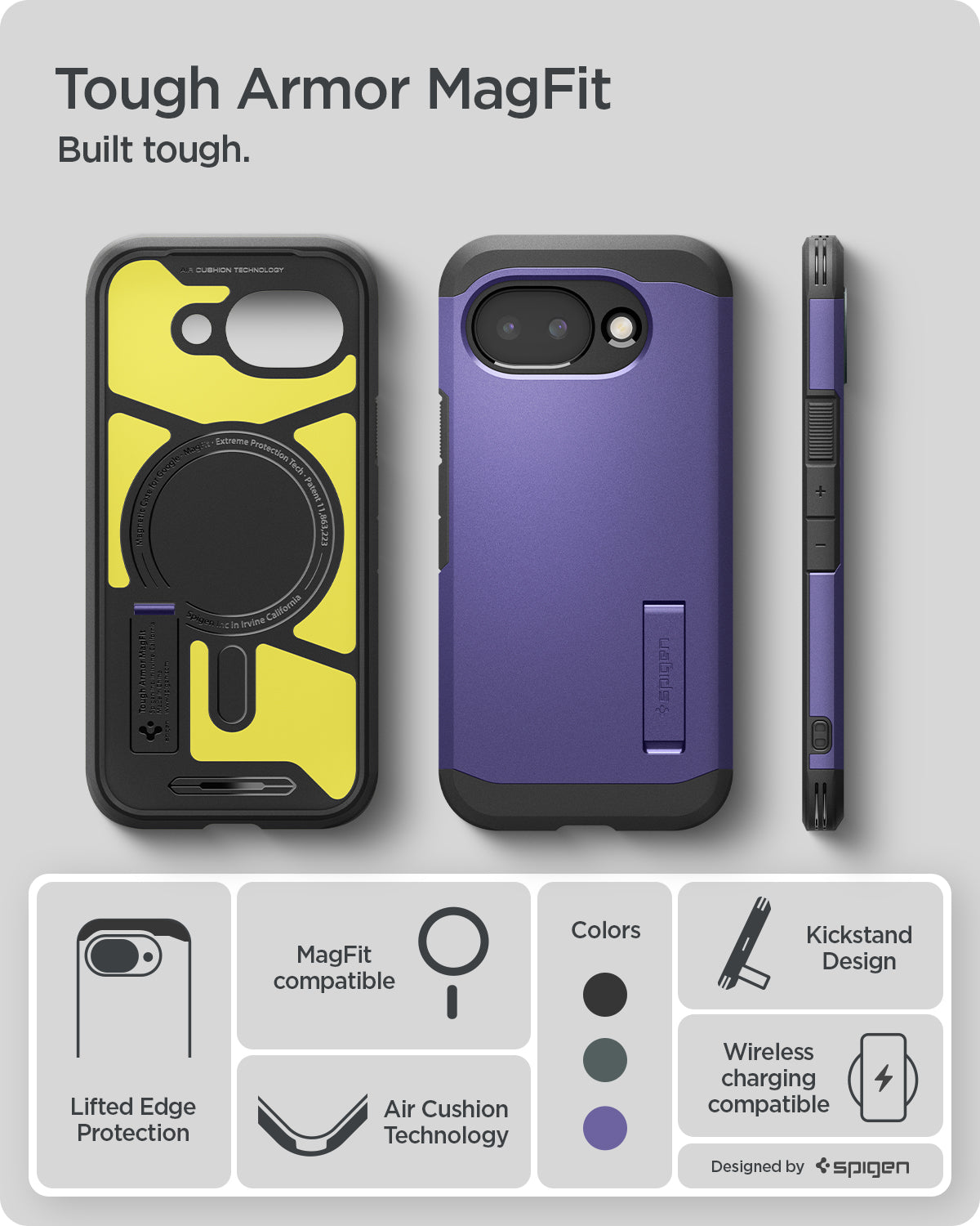 Spigen Tough Armor MagSafe, ash violet - Google Pixel 10a