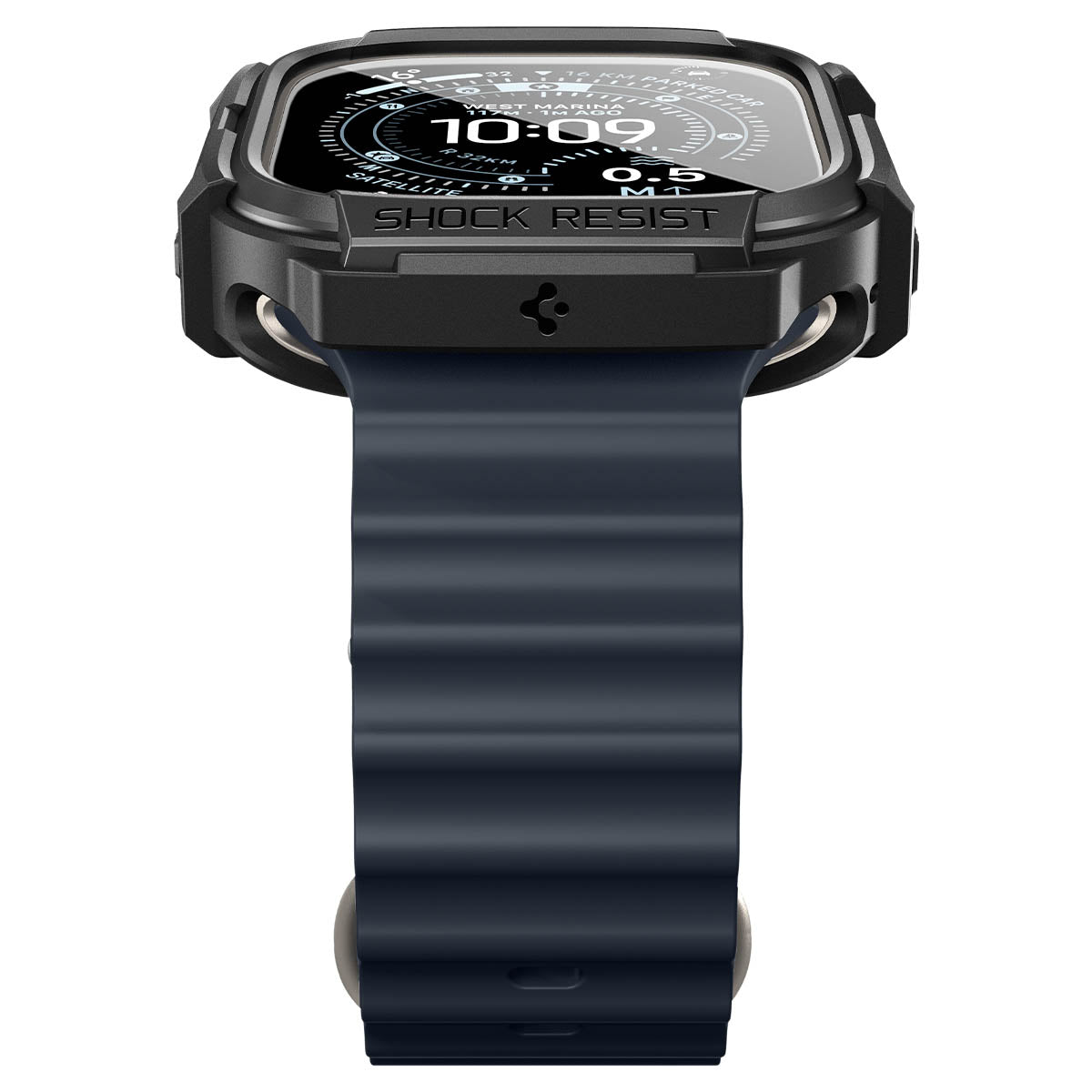 Spigen Rugged Armor (w Glass), matte black - Apple Watch Ultra 4/3/2/1 49mm