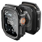 Spigen Rugged Armor (w Glass), matte black - Apple Watch Ultra 4/3/2/1 49mm
